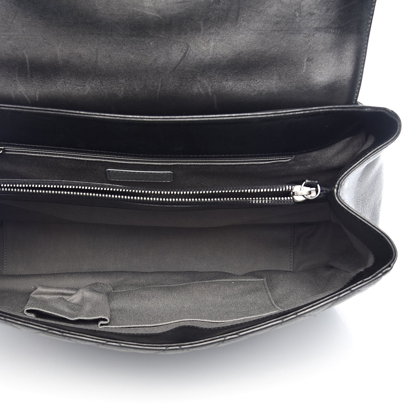 Lambskin Quilted Large Antik Boy Flap Black