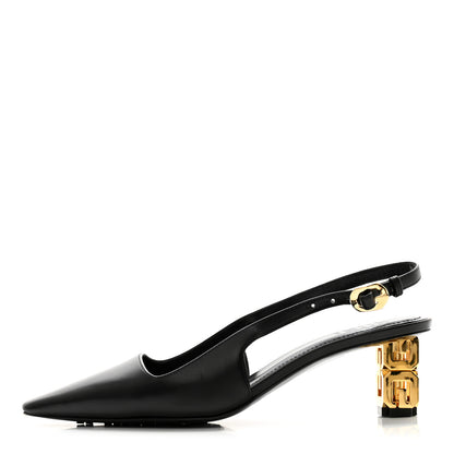 Givenchy Calfskin G Cube 50mm Slingback Pumps 35 Black 1 of 12