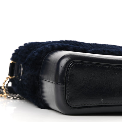 Chanel Shearling Medium Gabrielle Hobo Navy 9 of 10