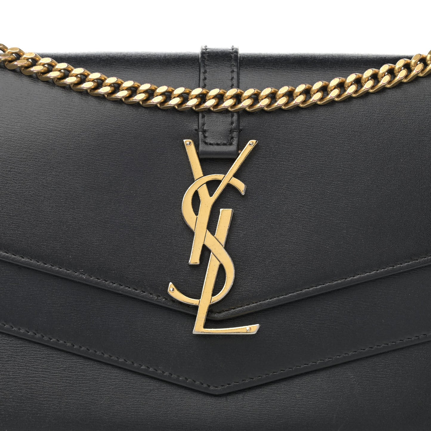 Smooth Calfskin Monogram Sulpice Chain Wallet Black