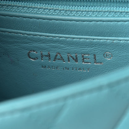 Chanel Lambskin Quilted Mini Square Flap Turquoise 6 of 12