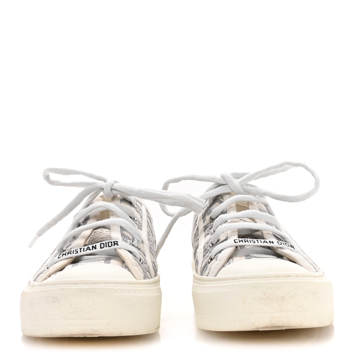 ディオール　Dior Walk'N'Dior オブリーク キャンバススニーカー グレー　サイズ37 gray stone Christian Dior Canvas Oblique Walk'N'Dior Low Top Sneakers 37 Grey