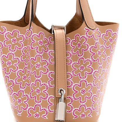 Hermes Swift Micro Lucky Daisy Picotin Lock Chai Rose White 8 of 11