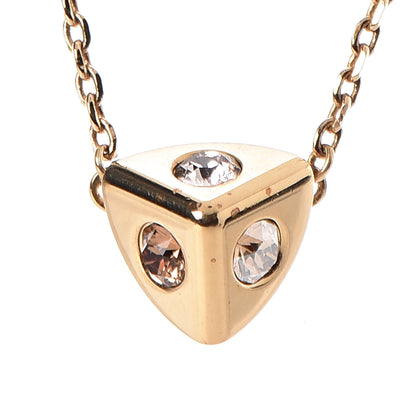 Louis Vuitton Crystal Trunkies Pendant Necklace Gold 4 of 7