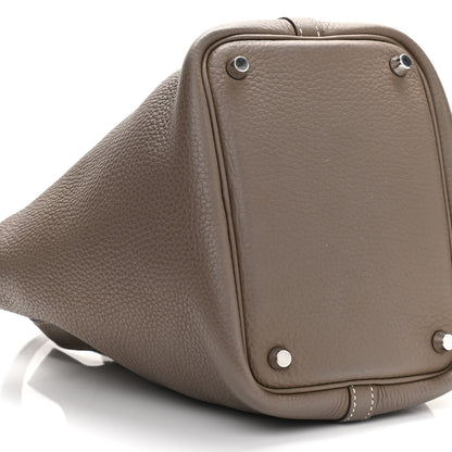 Hermes Taurillon Clemence Picotin Lock 18 PM Etoupe 9 of 12