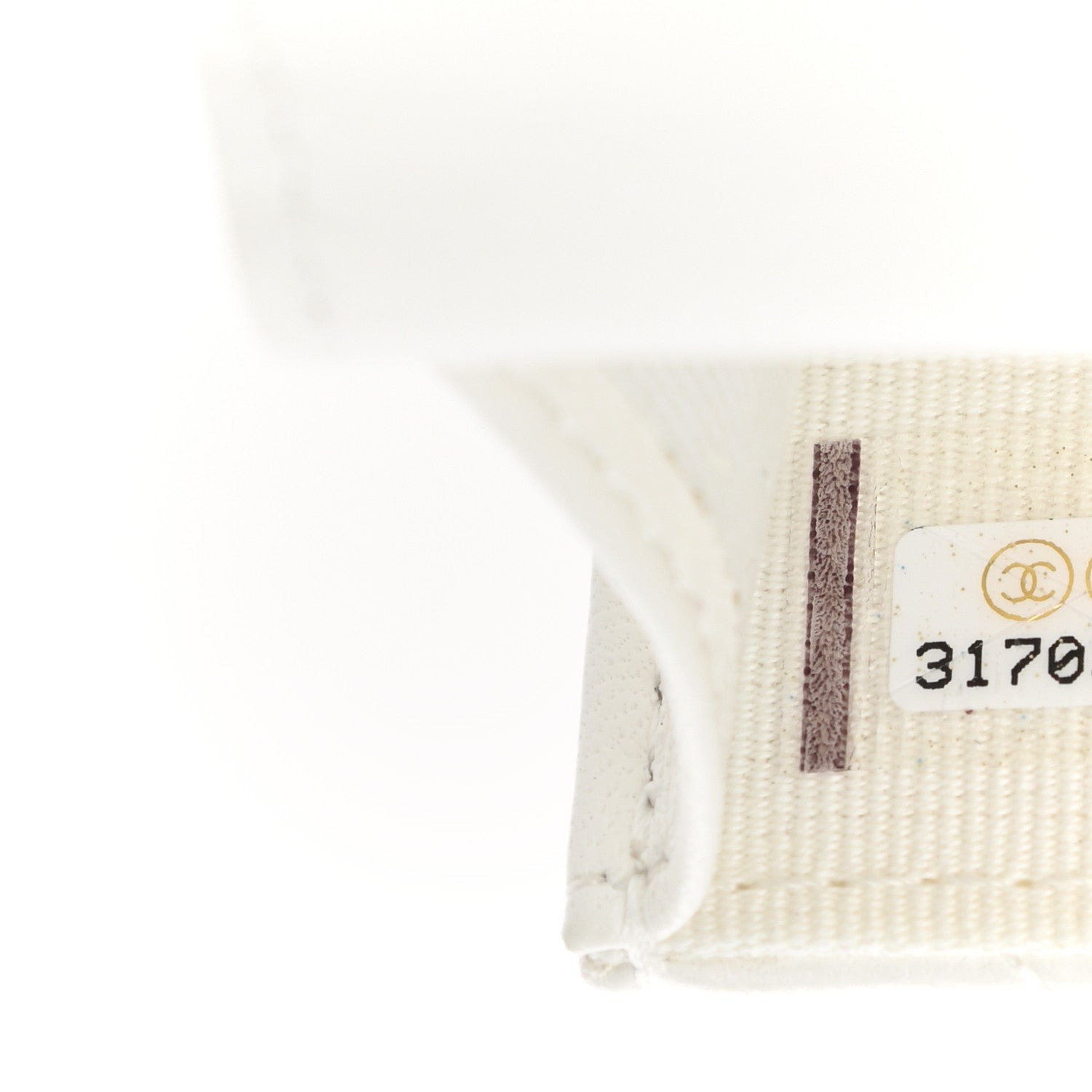 Chanel Lambskin Quilted CC Hook Card Holder White 8 of 8