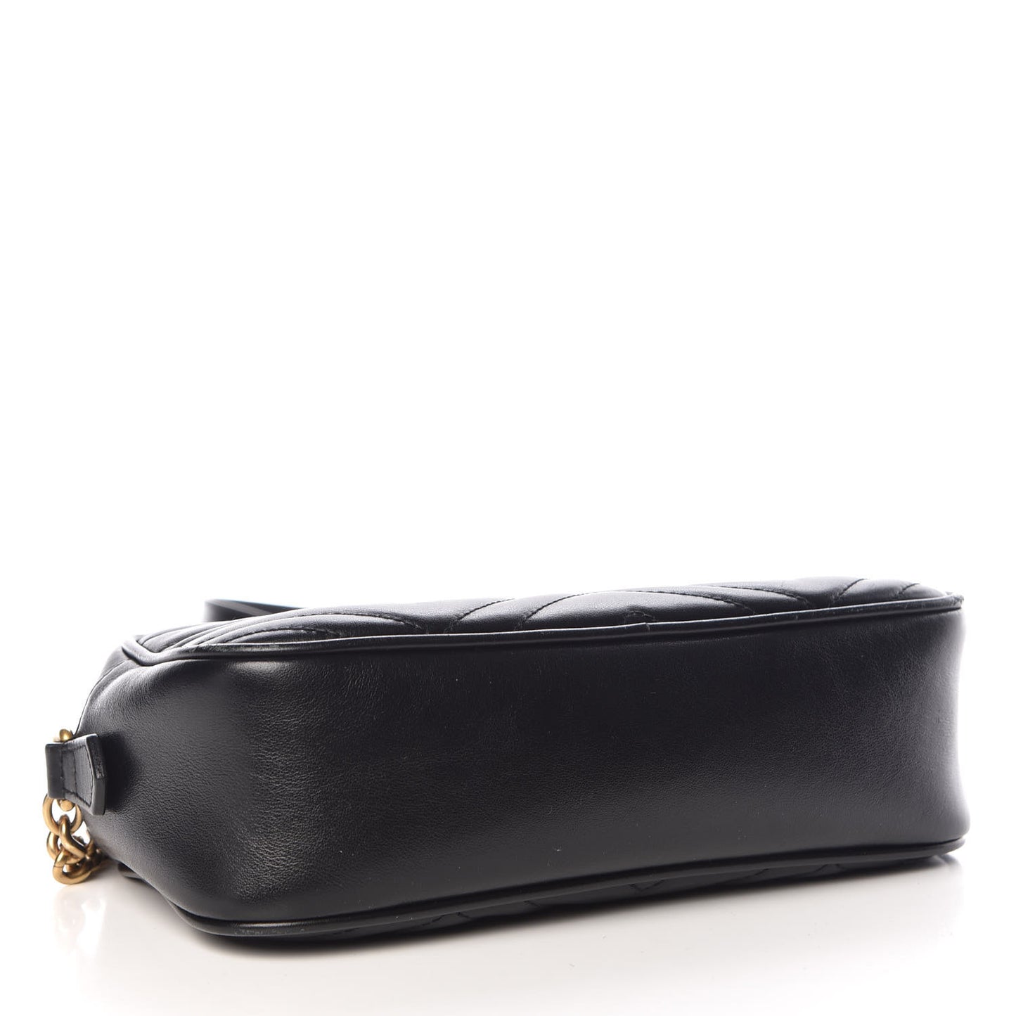 Calfskin Matelasse Small GG Marmont Chain Shoulder Bag Black
