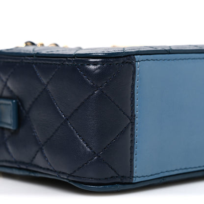 Chanel Lambskin Quilted Small In & Out Camera Case Navy Light Blue 9 of 10
