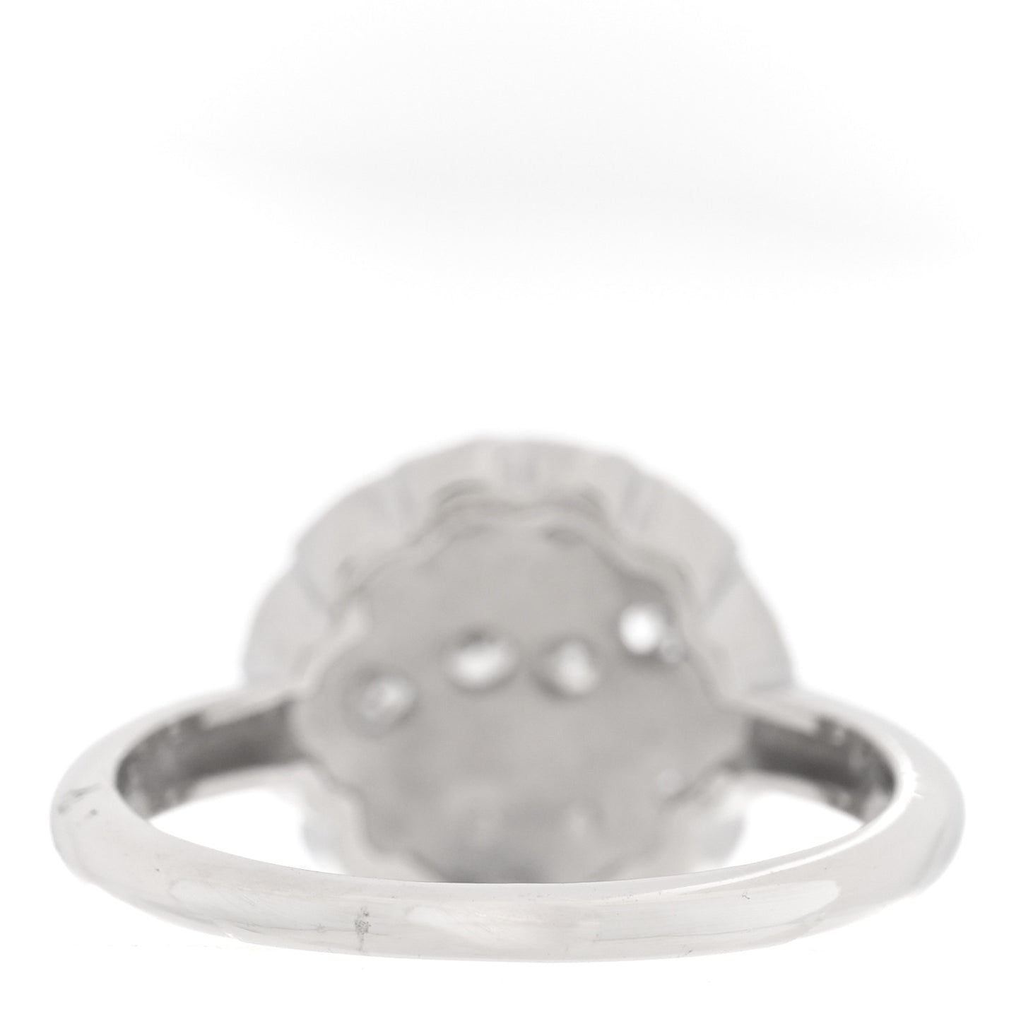 14K White Gold Diamond .40ctw Round Cocktail Ring 53 6.5
