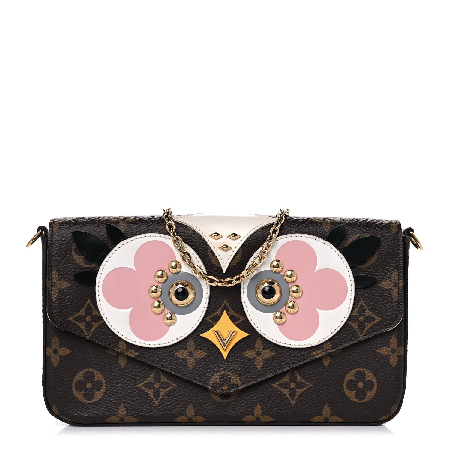 Louis Vuitton Monogram Lovely Birds Pochette Felicie Chain Wallet 1 of 19