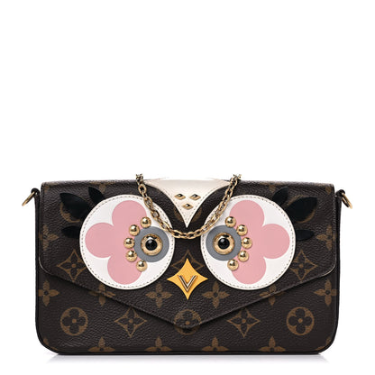Louis Vuitton Monogram Lovely Birds Pochette Felicie Chain Wallet 1 of 19