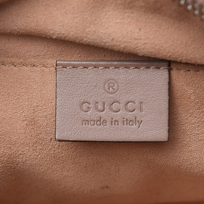 Gucci Calfskin Matelasse Mini GG Marmont Chain Shoulder Bag Porcelain Rose 6 of 15