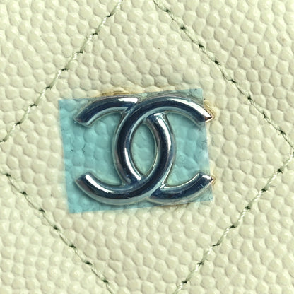 Chanel Caviar Quilted Small Cosmetic Case Light Green 8 of 9