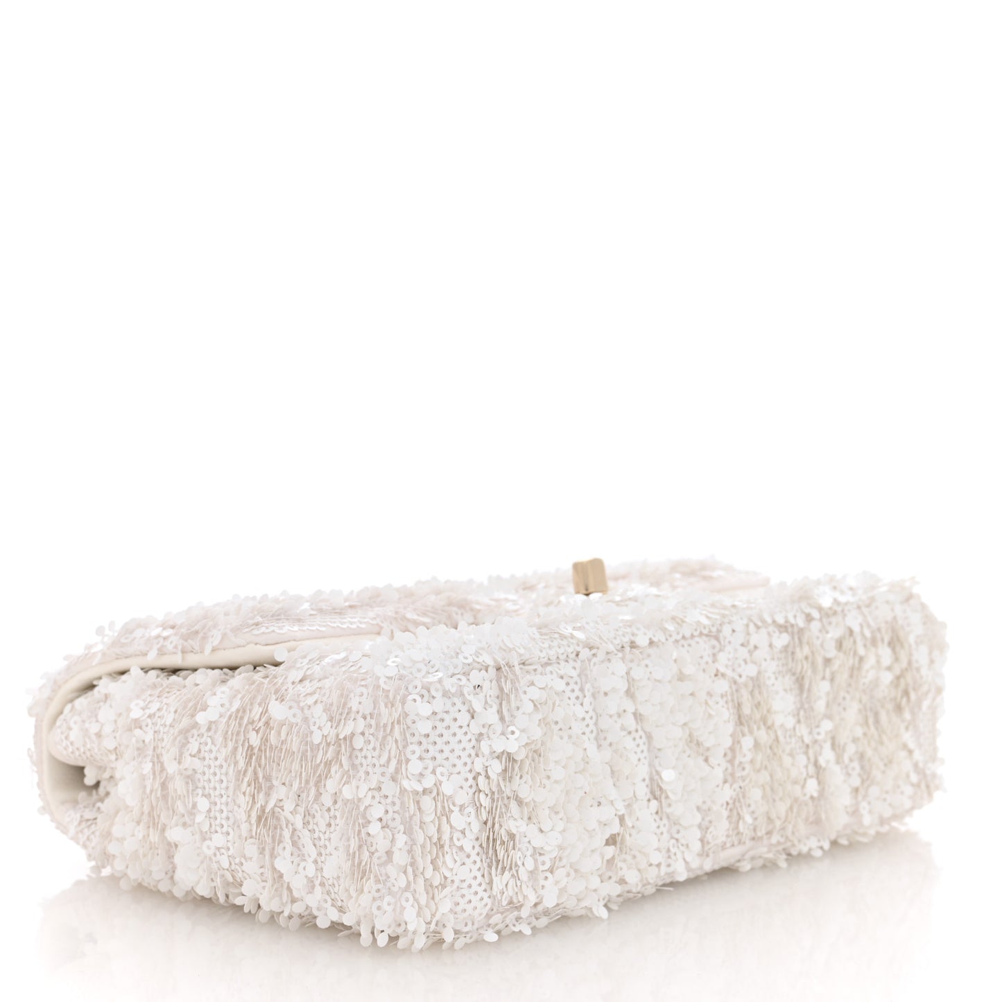 Sequin Small Single Flap White