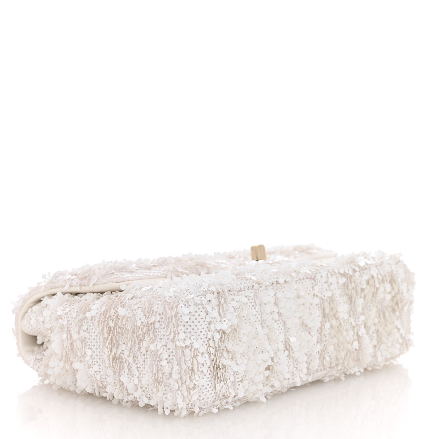 Chanel Sequin Small Single Flap White 4 of 10