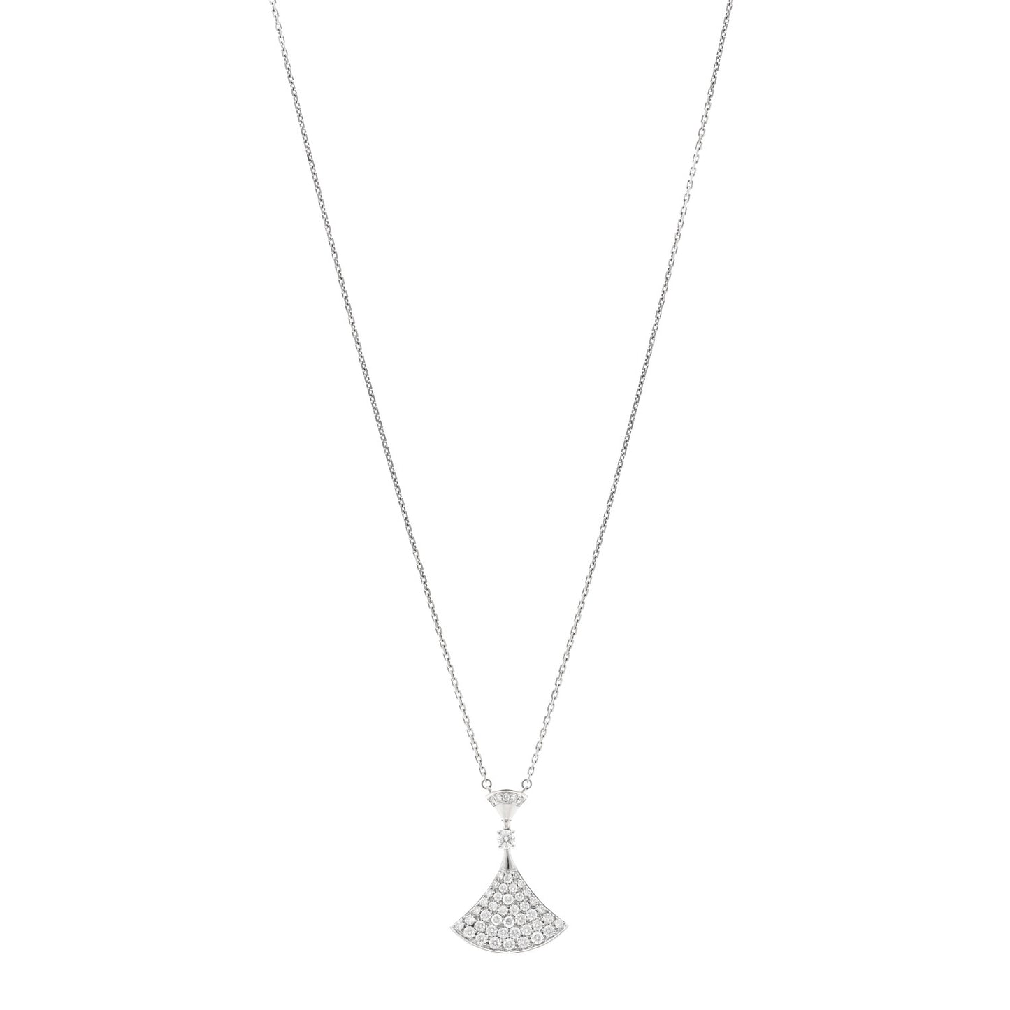 18K White Gold Diamond Large Divas' Dream Pave Necklace