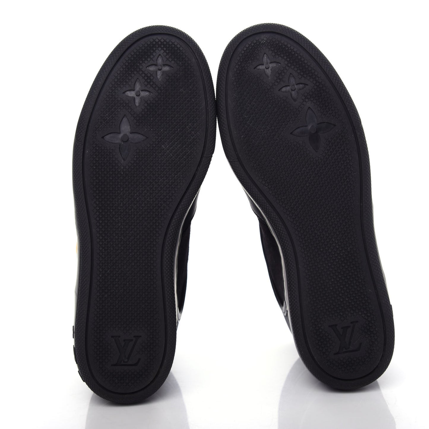 Epi Suede Postmark Wedge Sneakers 38 Black