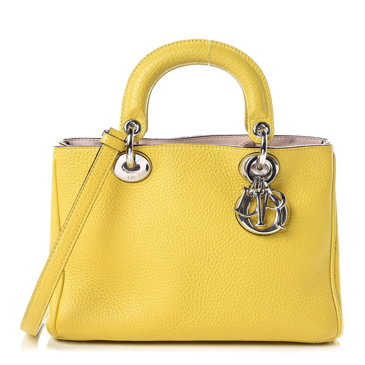 Christian Dior Bullcalf Mini Diorissimo Tote Vert Acide 1 of 9