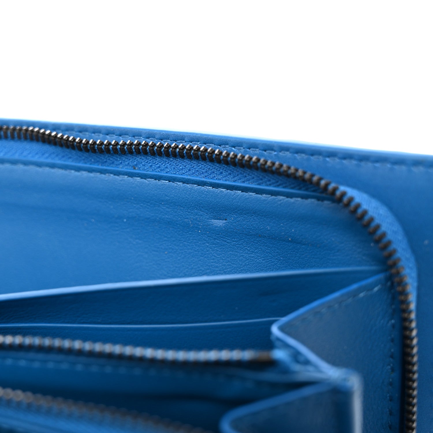 Bottega Veneta Nappa Intrecciato Zip Wallet Electrique 10 of 11