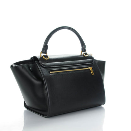 Celine Liege Calfskin Small Trapeze Black 3 of 8