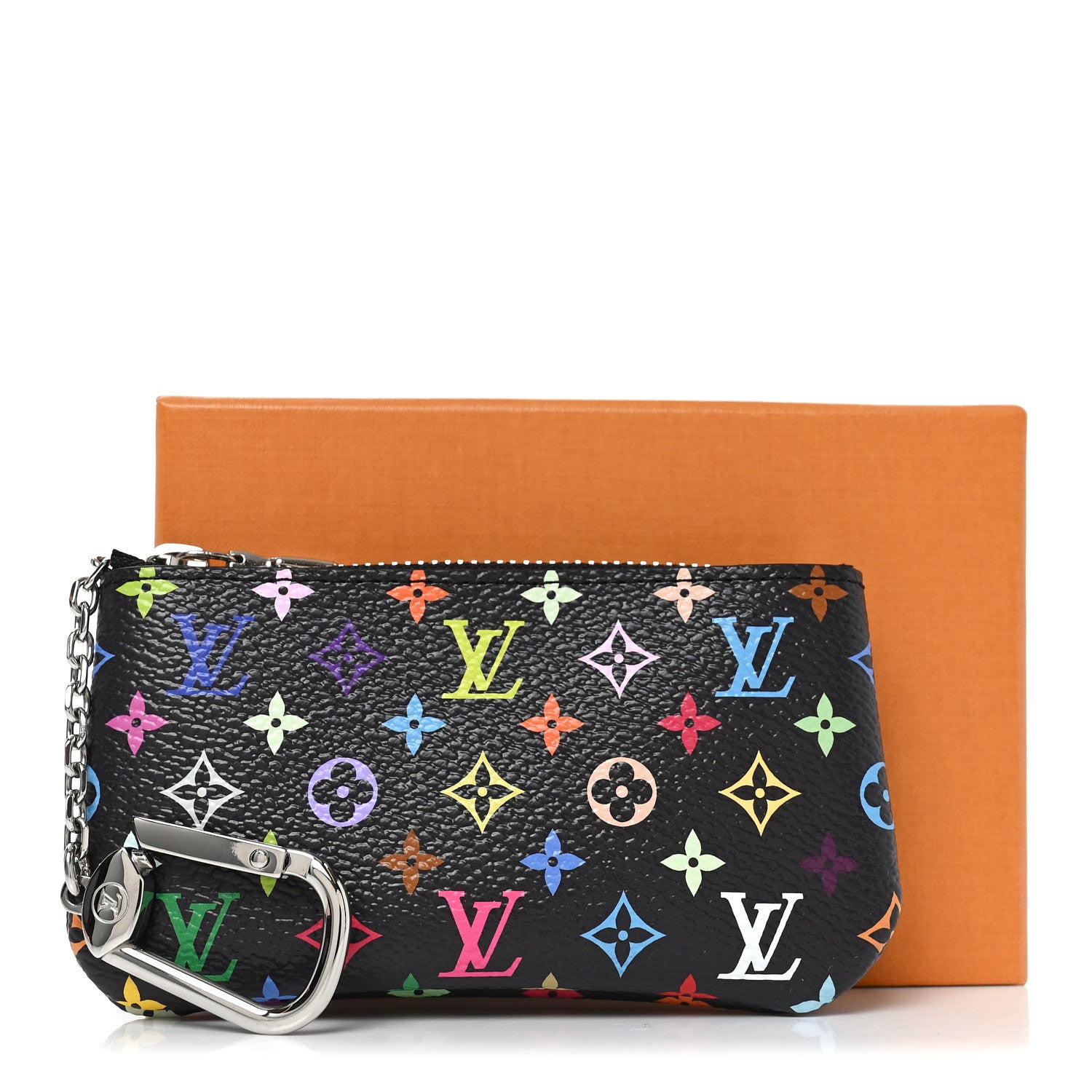 Louis Vuitton カラフルキーホルダー Louis Vuitton LV X TM Monogram Multicolor Key Pouch Black 1894188