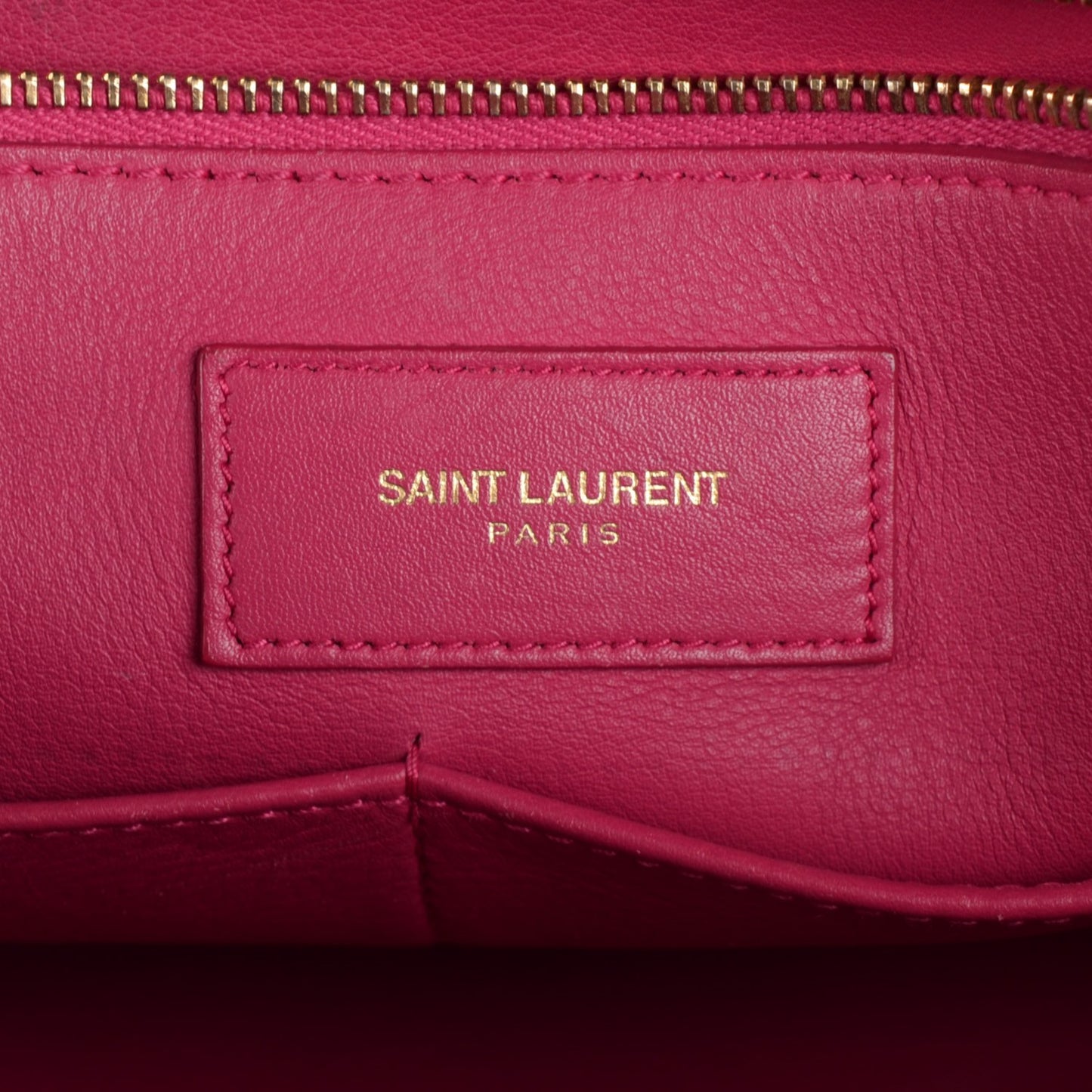Calfskin Medium Classic Y Cabas Fuchsia