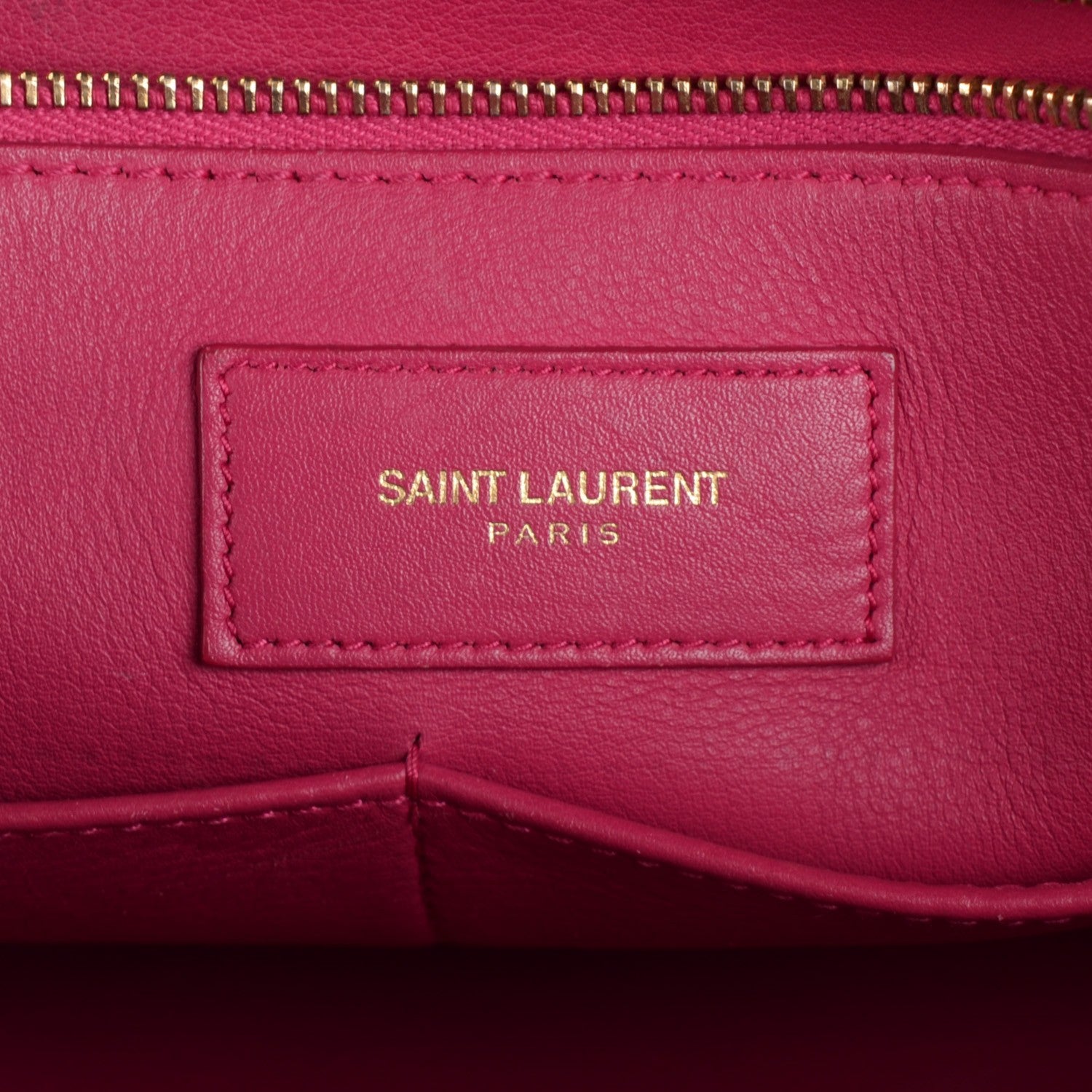 Saint Laurent Calfskin Medium Classic Y Cabas Fuchsia 6 of 7