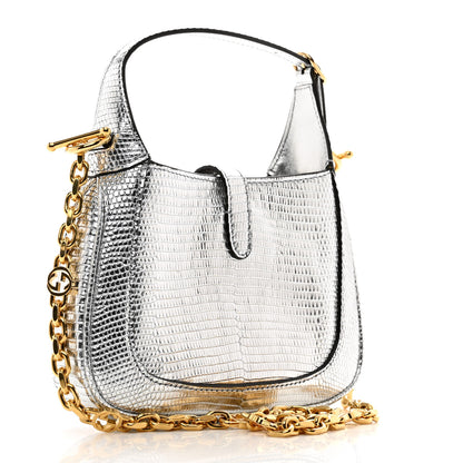 Gucci Lizard Mini Jackie 1961 Silver 3 of 9