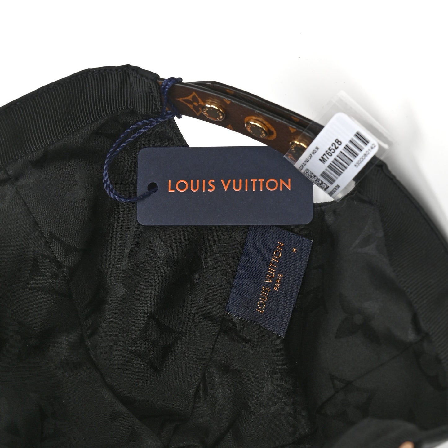 Polyester Silk Monogram LV Get Ready Cap M Black