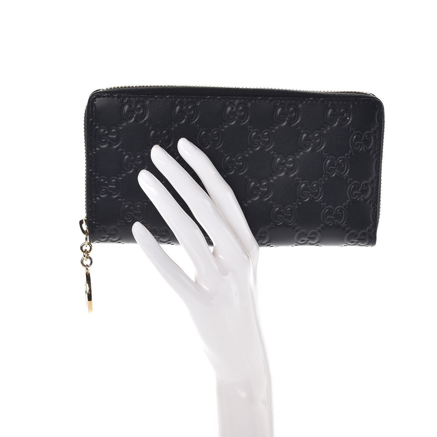 Gucci Guccissima Icon Zip Around Wallet Black 2 of 9