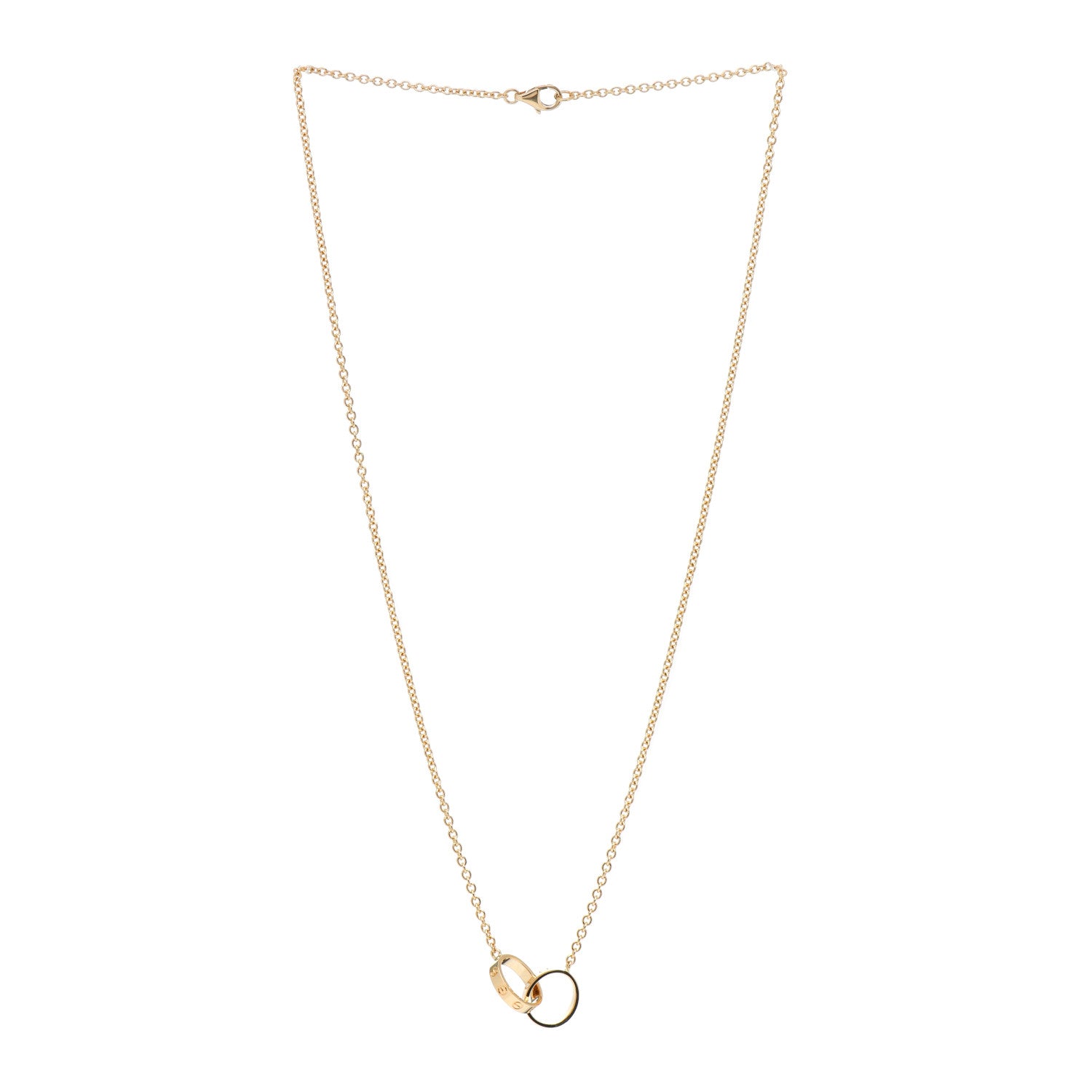 Cartier 18K Yellow Gold Interlocking LOVE Necklace 3 of 5