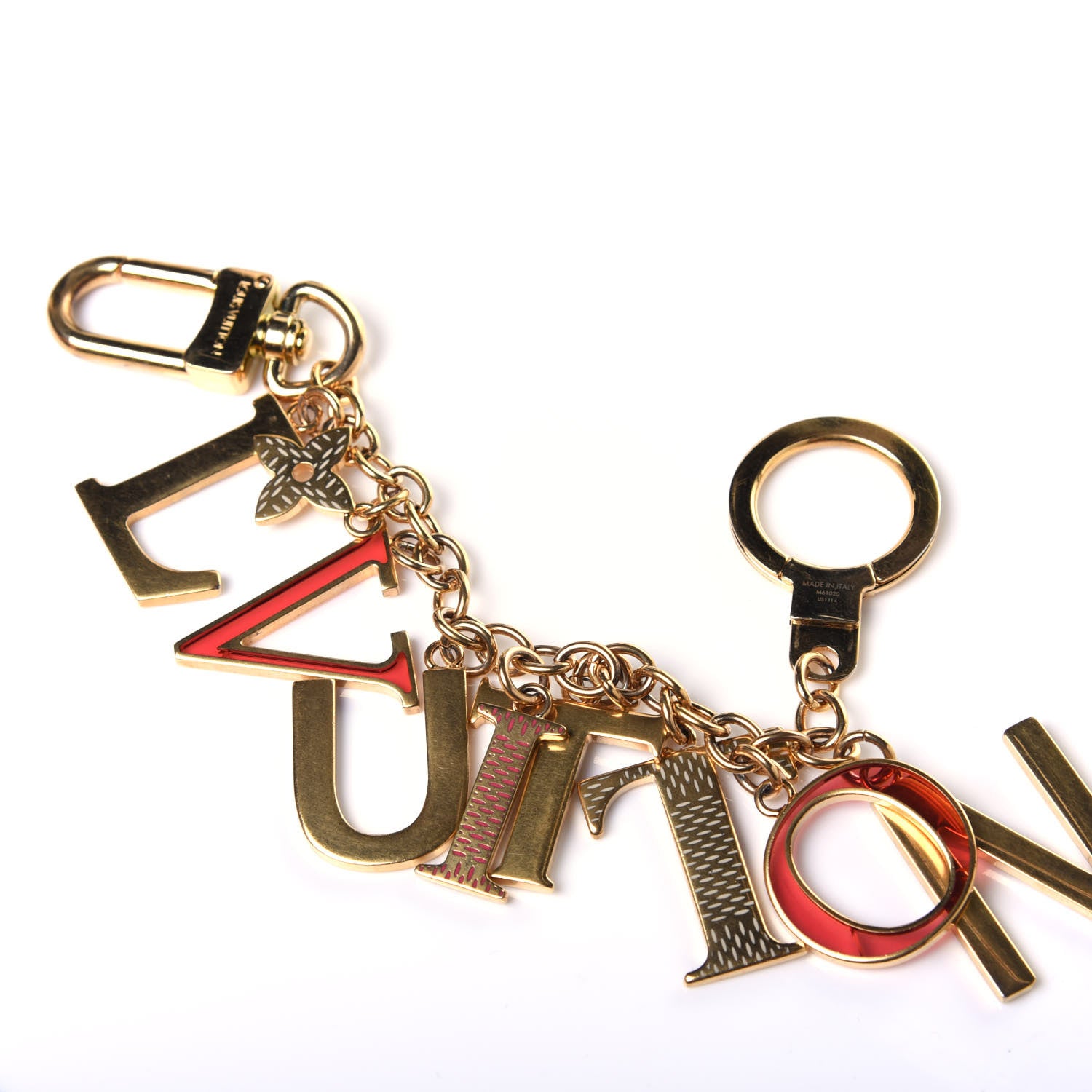Louis Vuitton LV Tag Bag Charm Gold 3 of 5