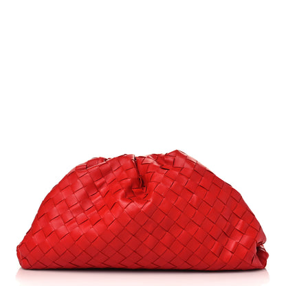 Bottega Veneta Nappa Maxi Intrecciato The Pouch Oversized Clutch Bright Red 1 of 10