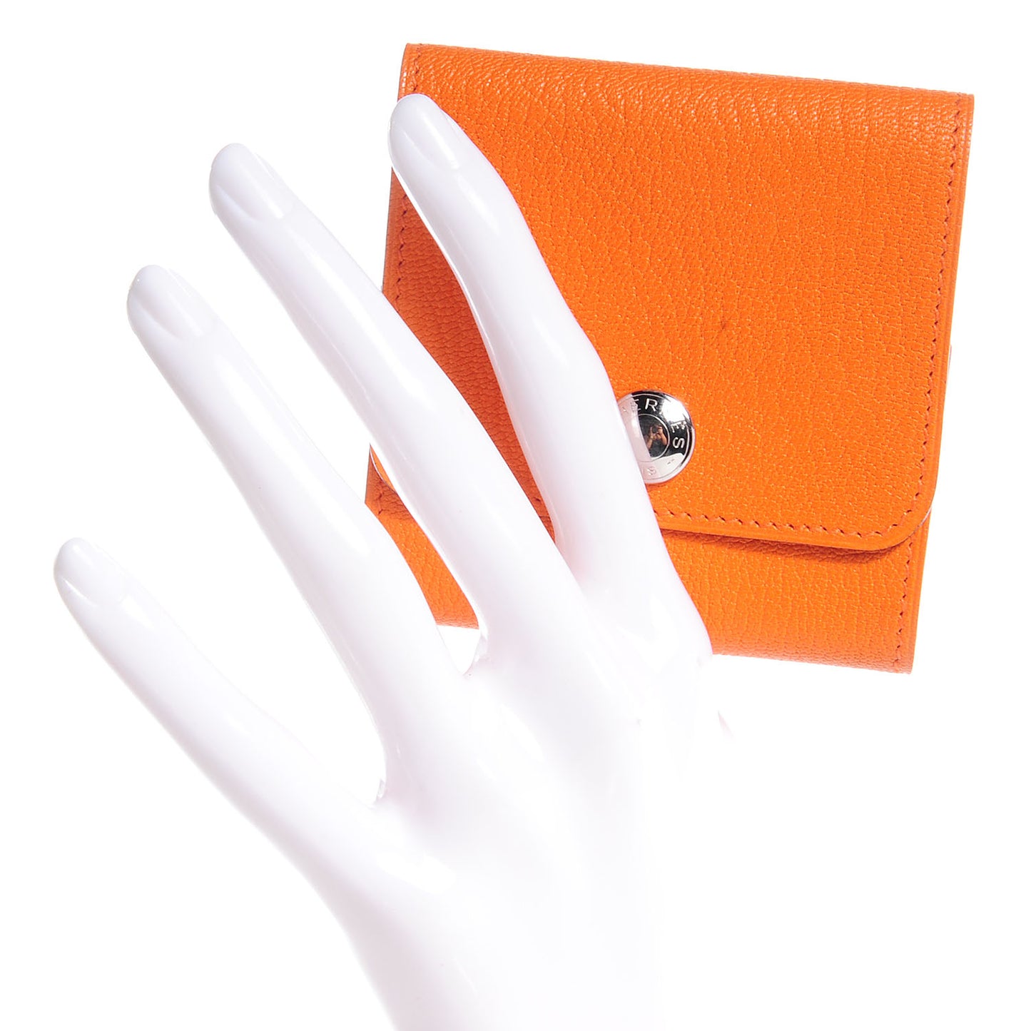 Chevre Post It Notepad Holder GM w Refill Orange