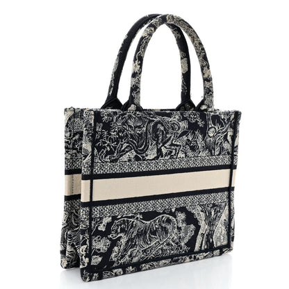 Christian Dior Canvas Embroidered Small Dioriviera Toile De Jouy Book Tote Blue 3 of 13