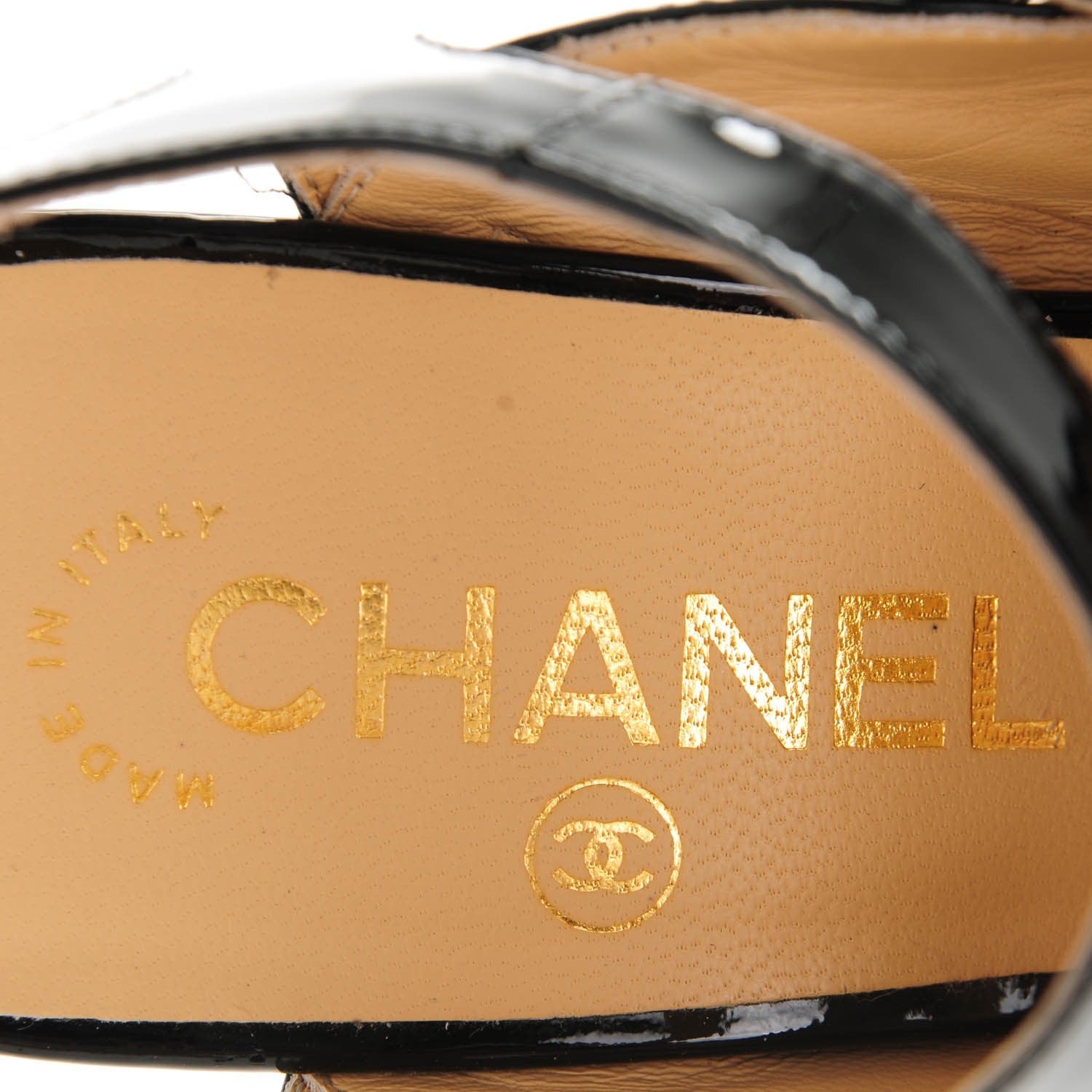 Chanel Patent Calfskin Quilted Pumps 36.5 Black Beige 7 of 10