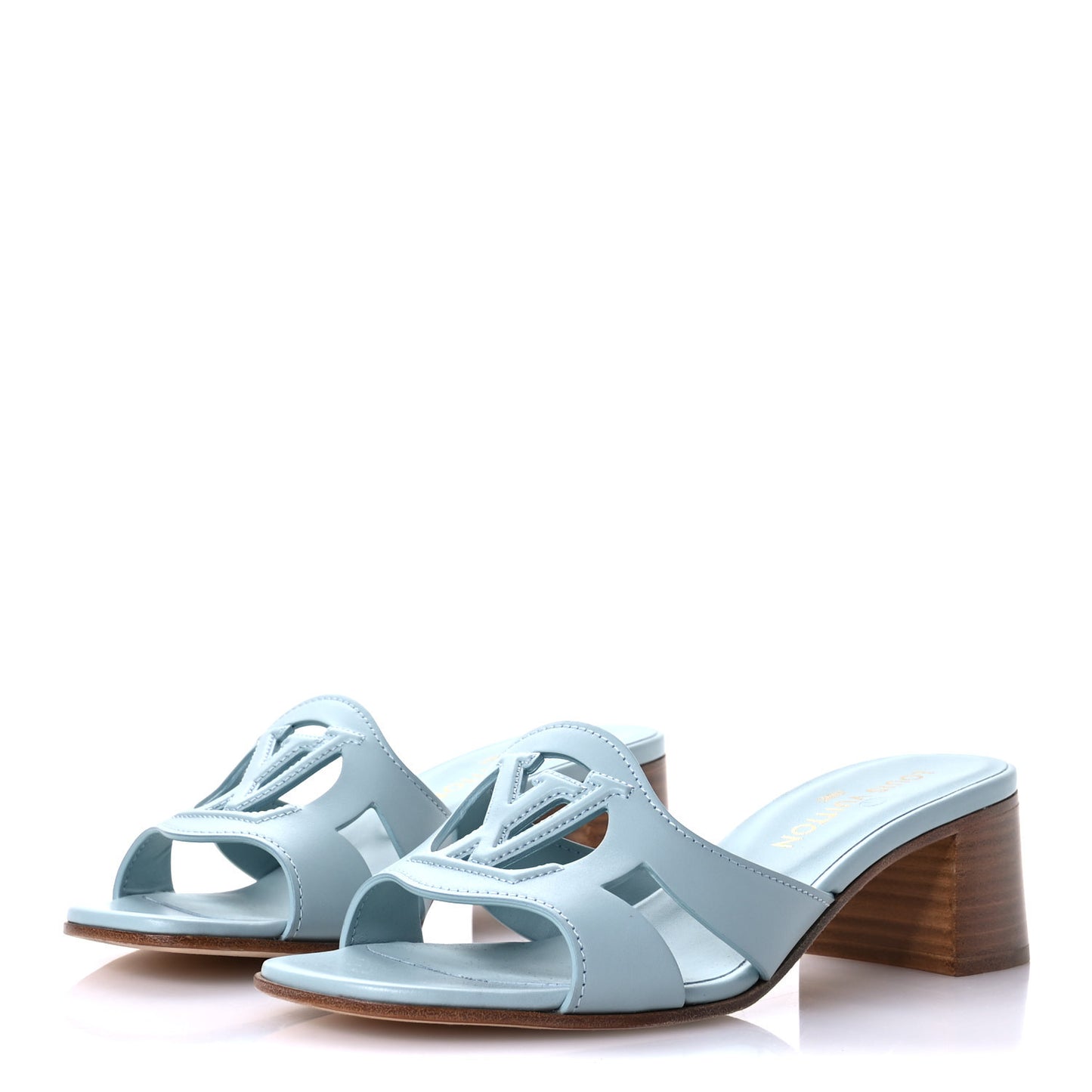 Calfskin LV Isola Mules 38 Teal