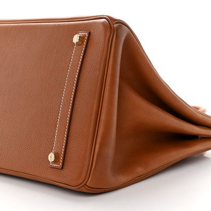 Hermes Natural Barenia Faubourg Birkin 35 Fauve 10 of 17