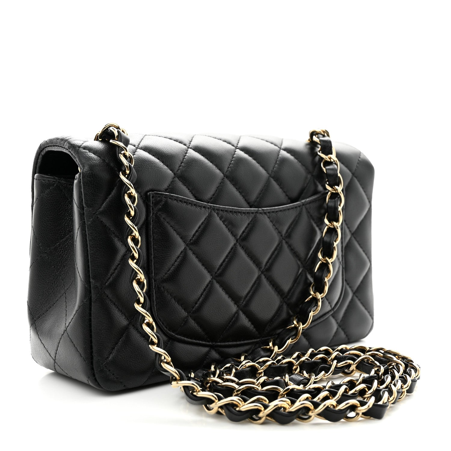 Chanel Lambskin Quilted Mini Rectangular Flap Black 4 of 11