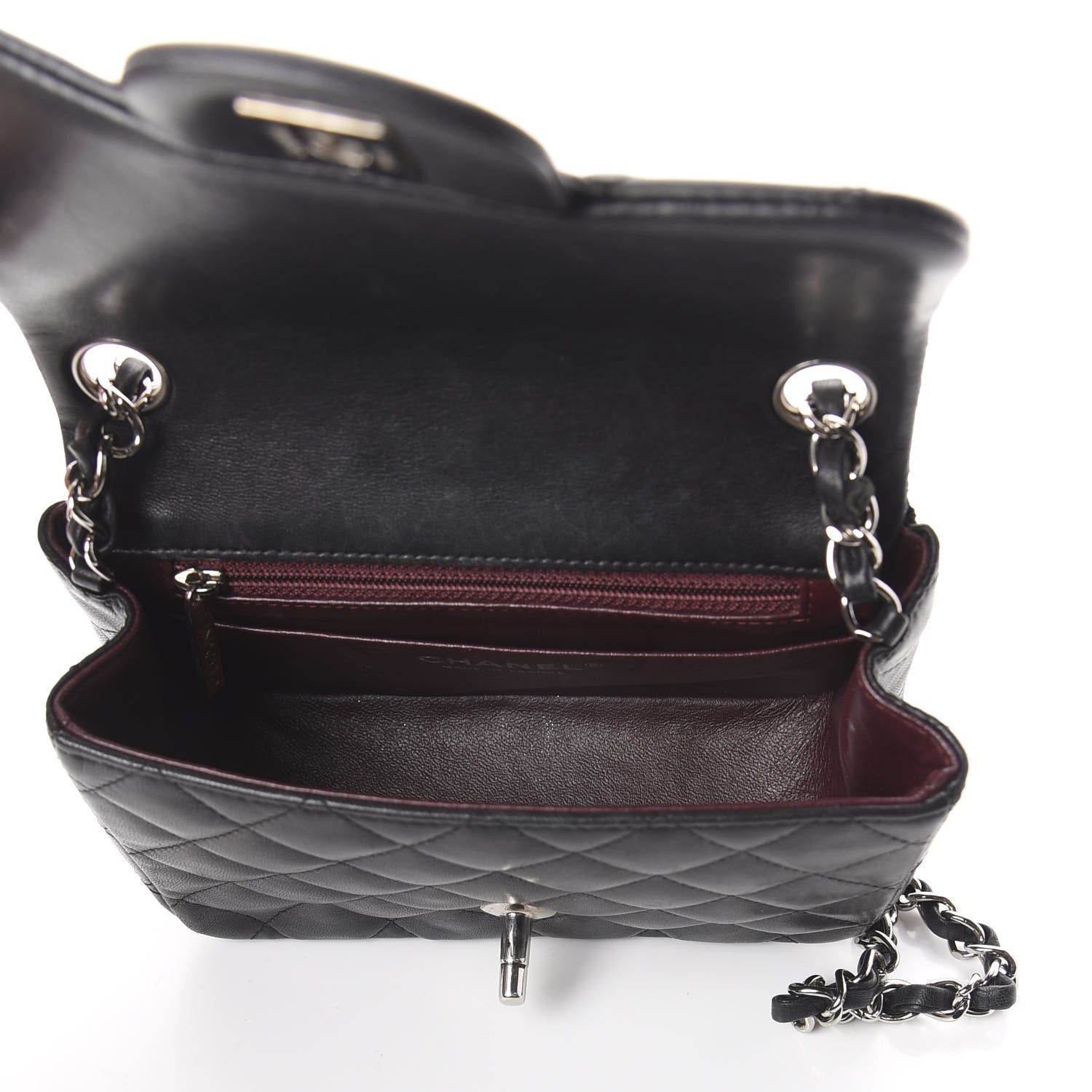 Chanel Lambskin Quilted Mini Square Flap Black 4 of 8