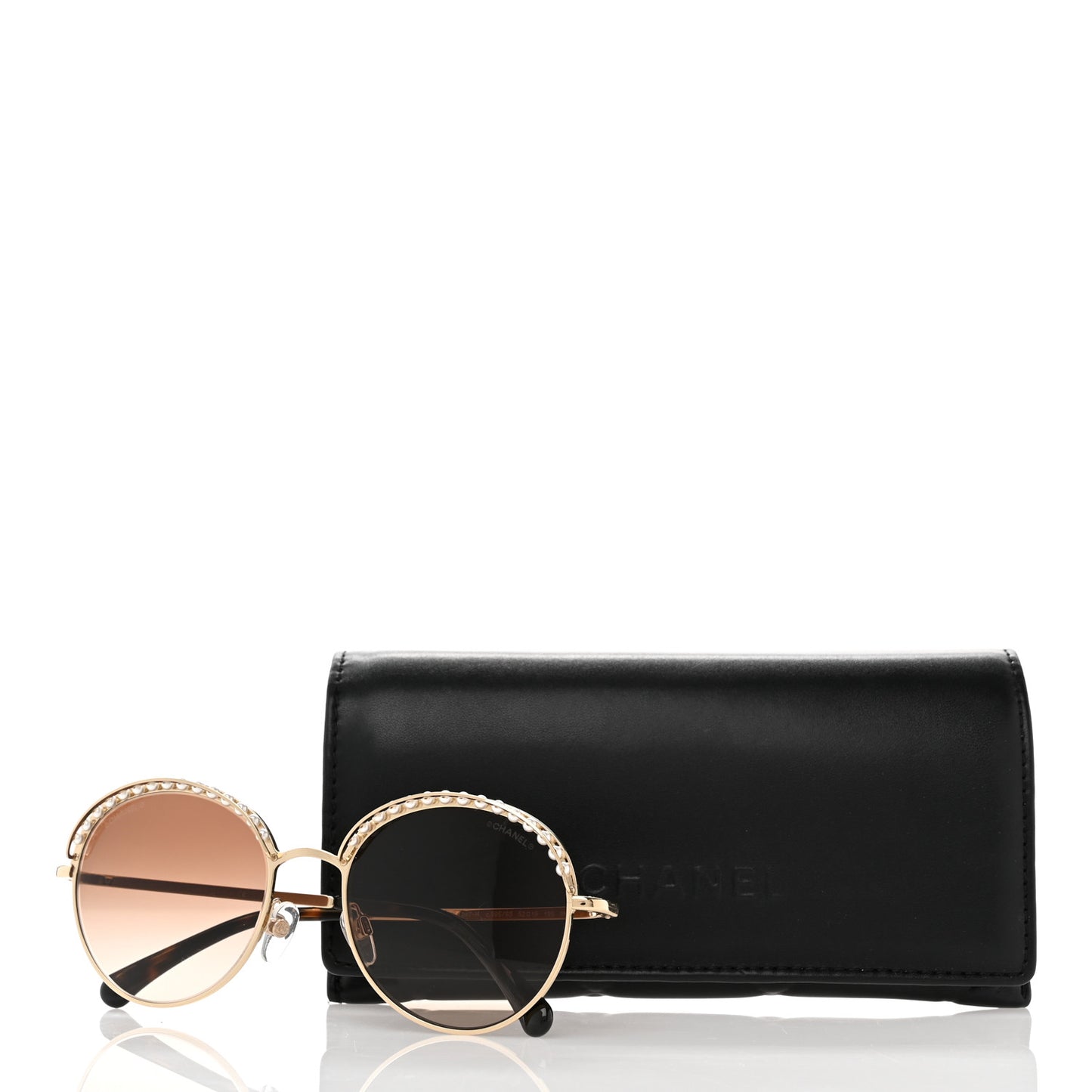 Round Pearl Sunglasses 4247-H Gold