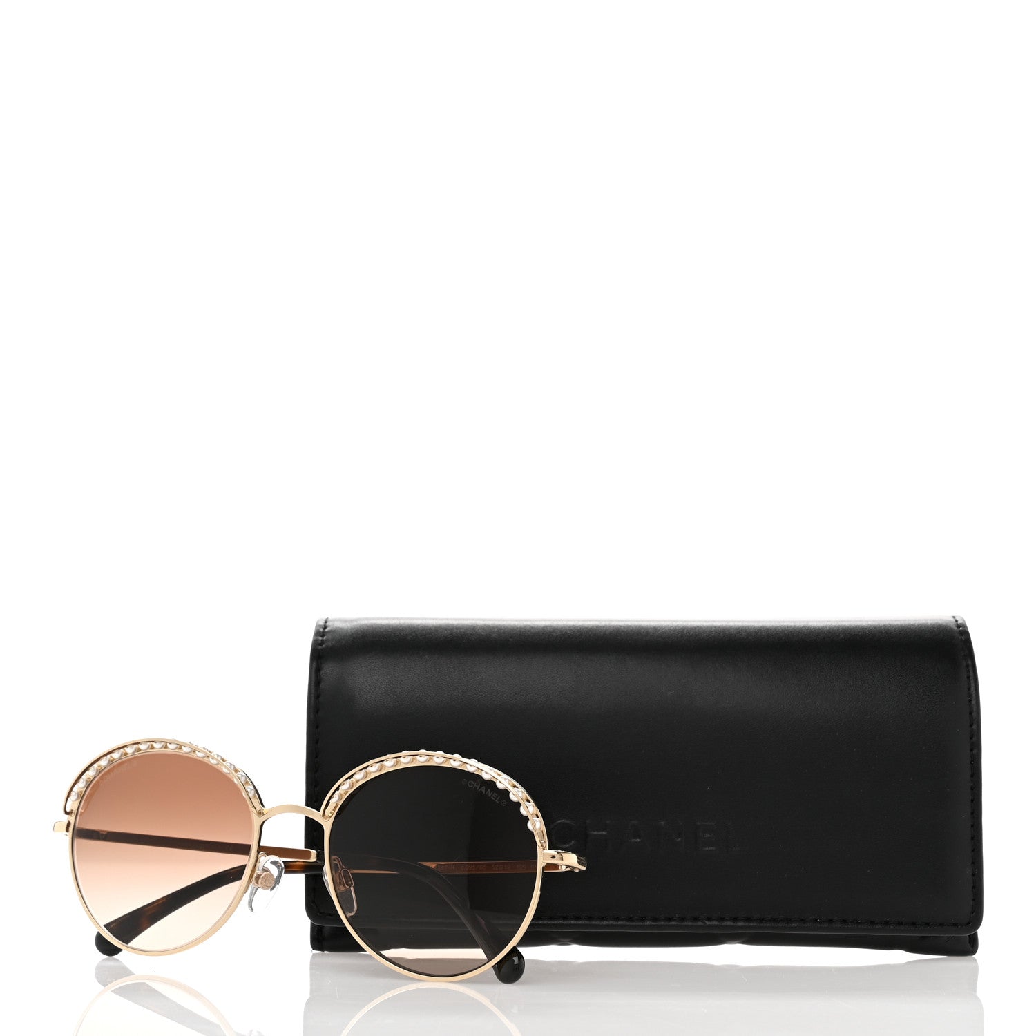 Chanel Round Pearl Sunglasses 4247-H Gold 8 of 8