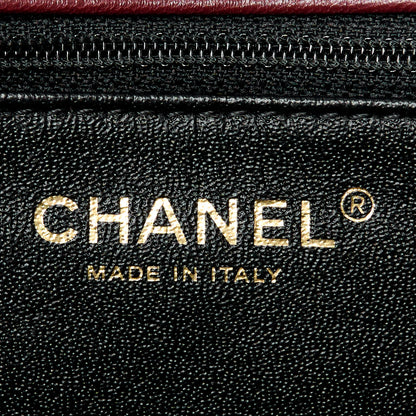 Chanel Lambskin Quilted Mini Two Tone Day Flap Burgundy 6 of 11
