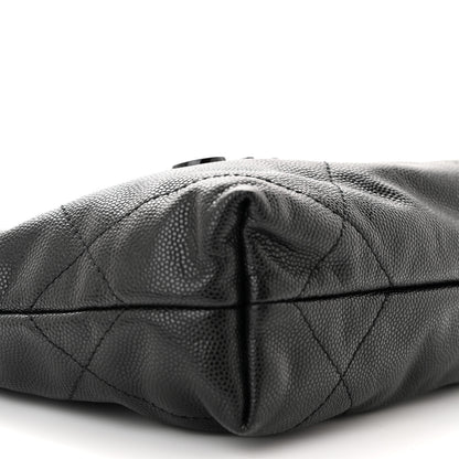Chanel Shiny Caviar Quilted Monochrome Mini Chanel 22 Black 9 of 10
