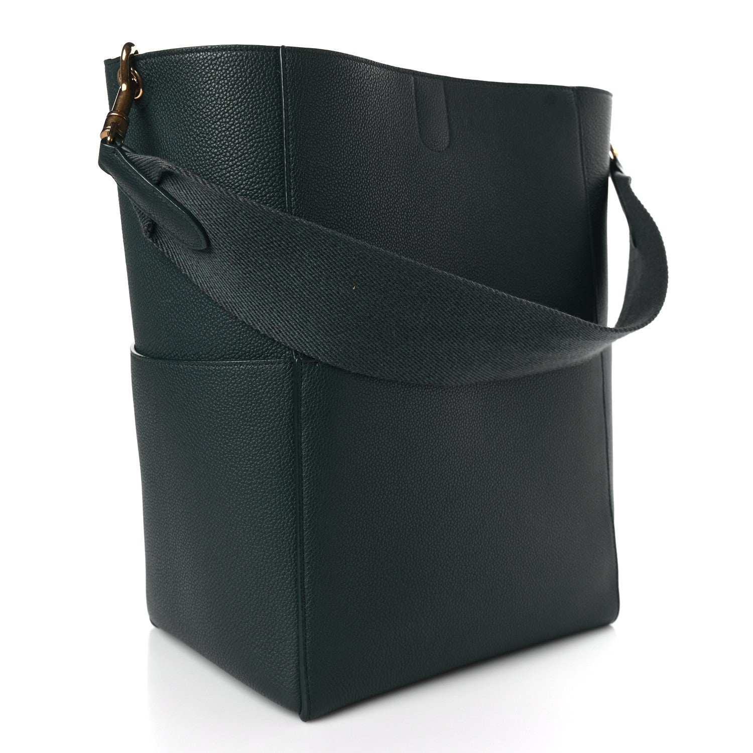 Celine Soft Grained Calfskin Sangle Bucket Bag Amazone 3 of 9