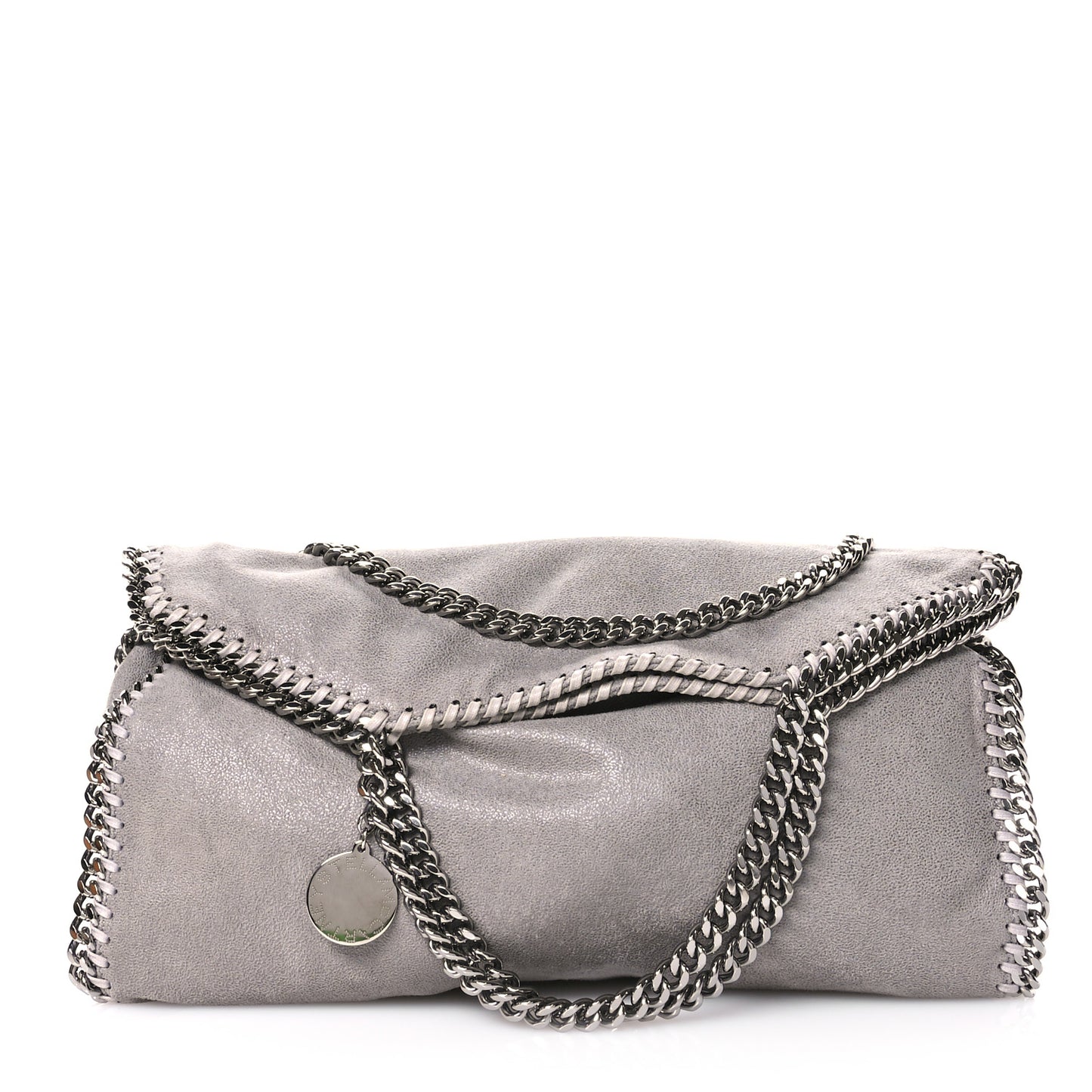 Shaggy Deer Falabella Fold Over Tote Light Grey