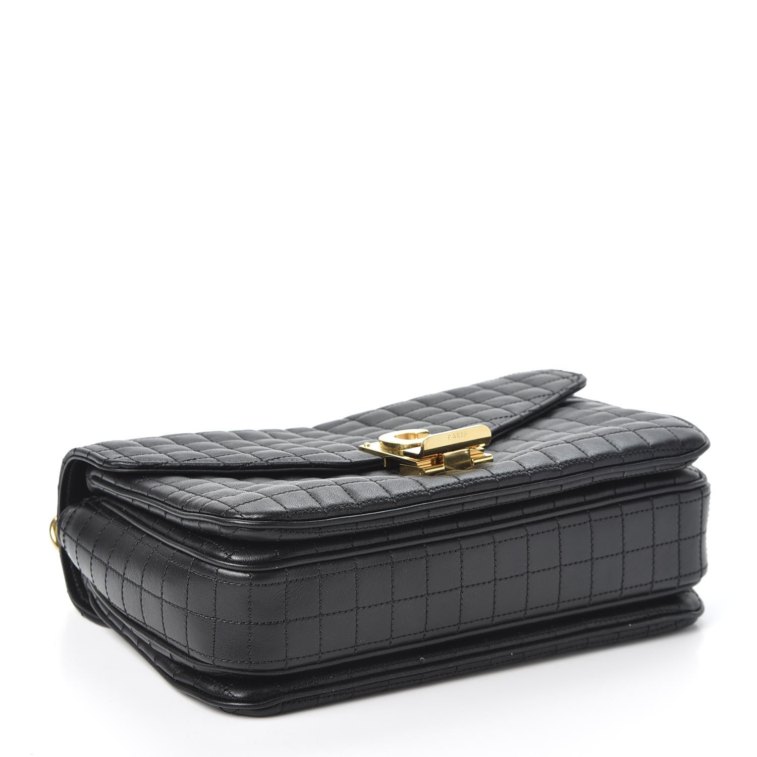 Celine Calfskin Quilted Medium C Bag Black 3 of 9