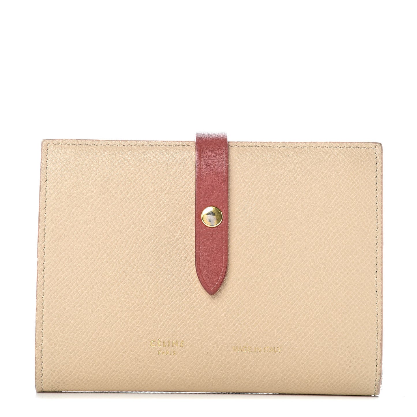 Grained Calfskin Medium Multifunction Strap Wallet