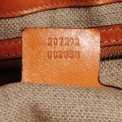 Gucci Calfskin Tattoo Heart Babouska Shopping Tote Brown 8 of 9