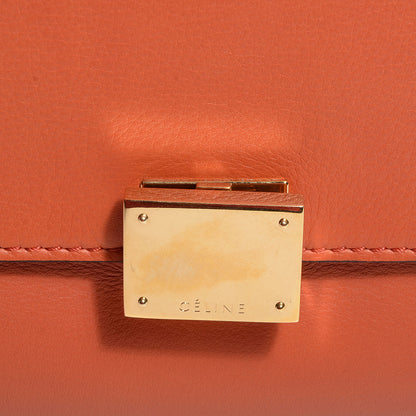 Celine Calfskin Suede Medium Trapeze Orange 5 of 12